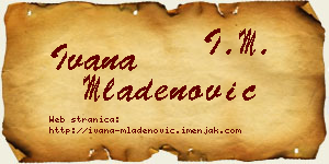 Ivana Mladenović vizit kartica